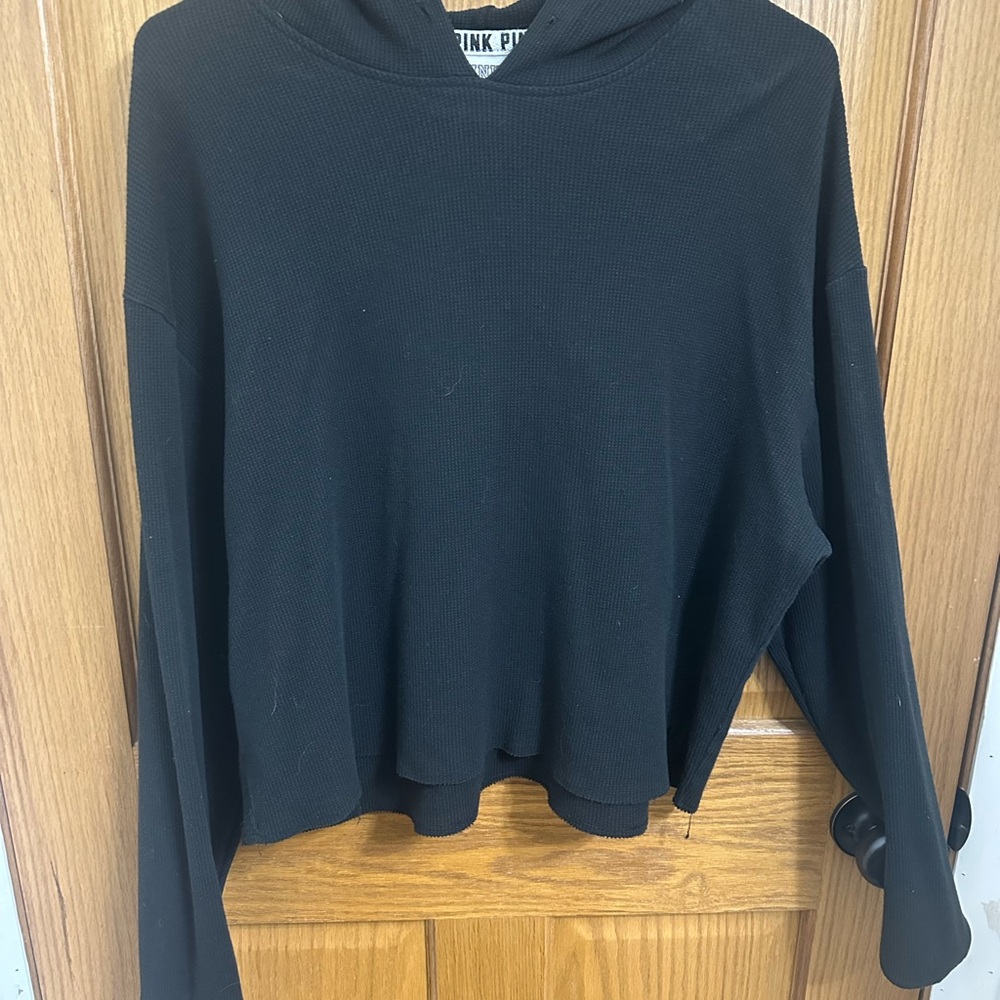 Pink Victoria's Secret Cropped Hoodies